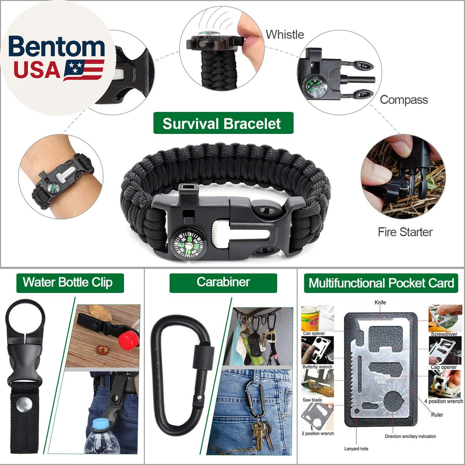 Survival Kit 35 in 1, First Aid Kit, Survival Gear, Survival Tool Gifts for Men
