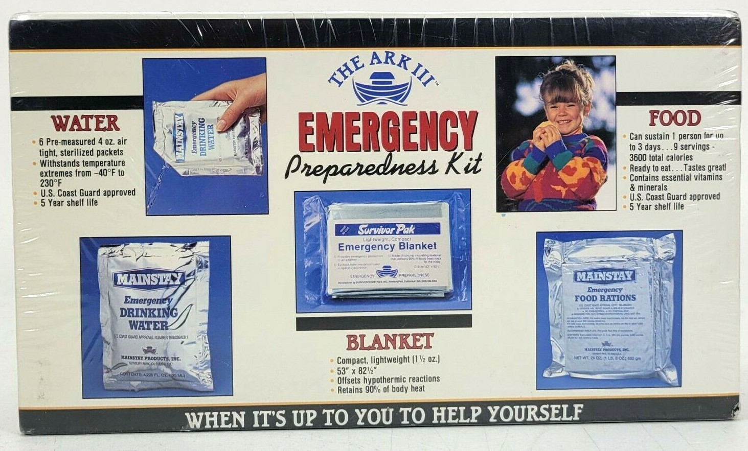 Emergency Preparedness The Ark III Food Water Survival Kit 1 Person 3 Day Sealed