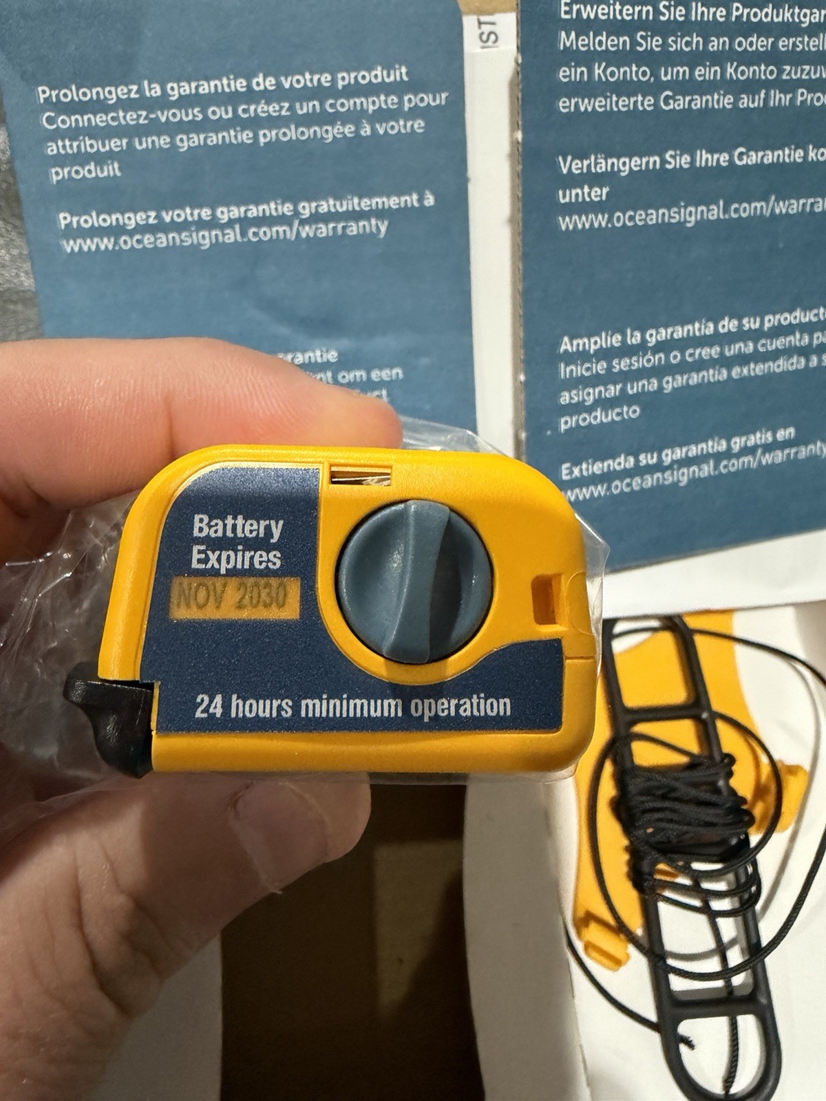 Ocean Signal Rescue Me PLB1 Personal Locator Beacon.