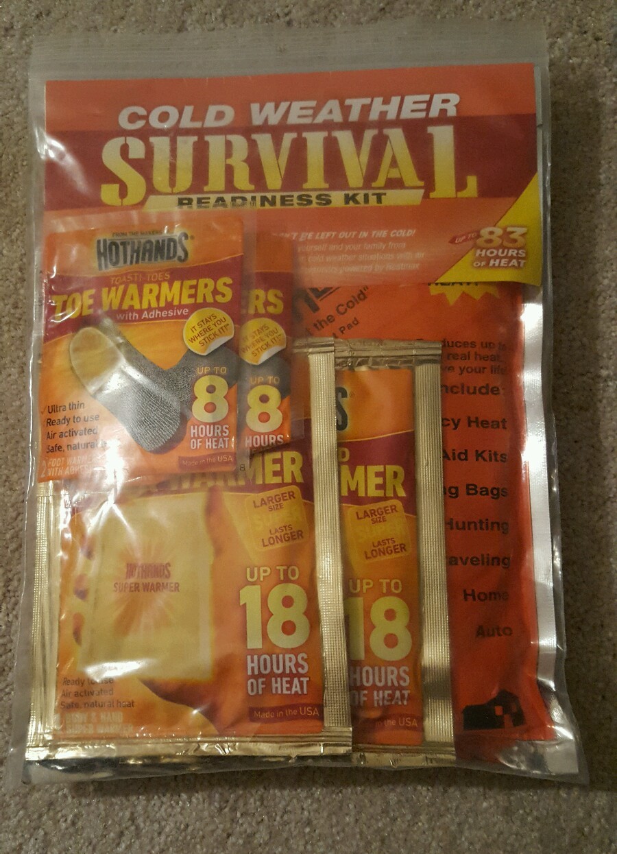 NEW HeatMax HotHands Cold Weather Survival Readiness Kit Heat Max Hot Hands
