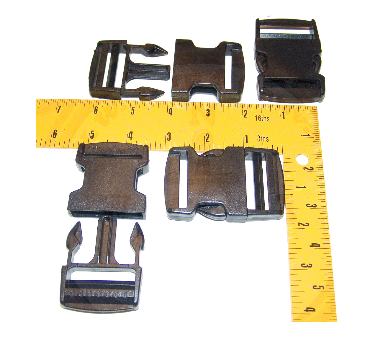 Quick Release Buckle, Side Release, 1½” Plastic, 4 Pc Set – Shipped from USA