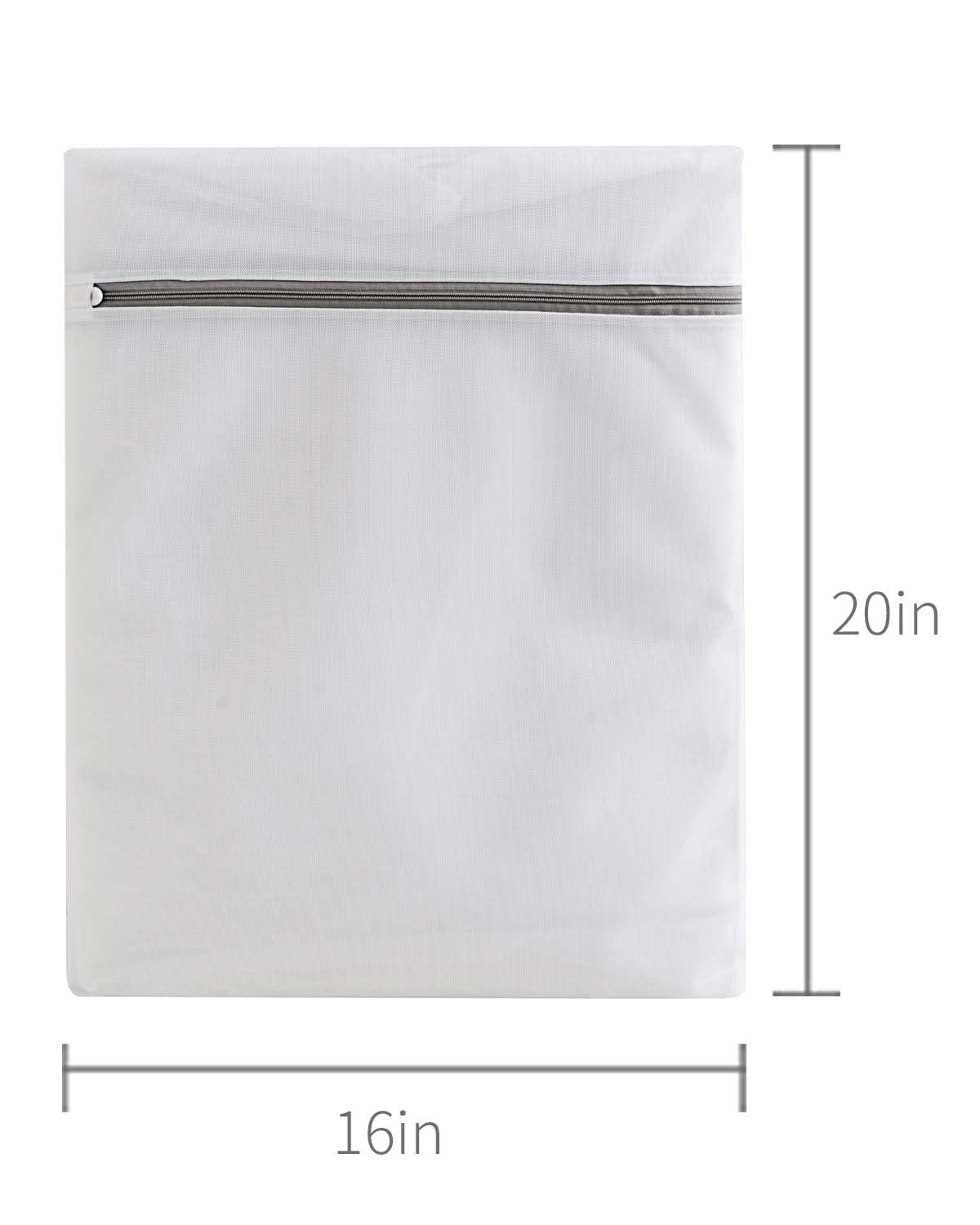 Laundry Bags Mesh Wash Bags(4Pcs,16 x 20 Large (4 Count), White/Light Gray