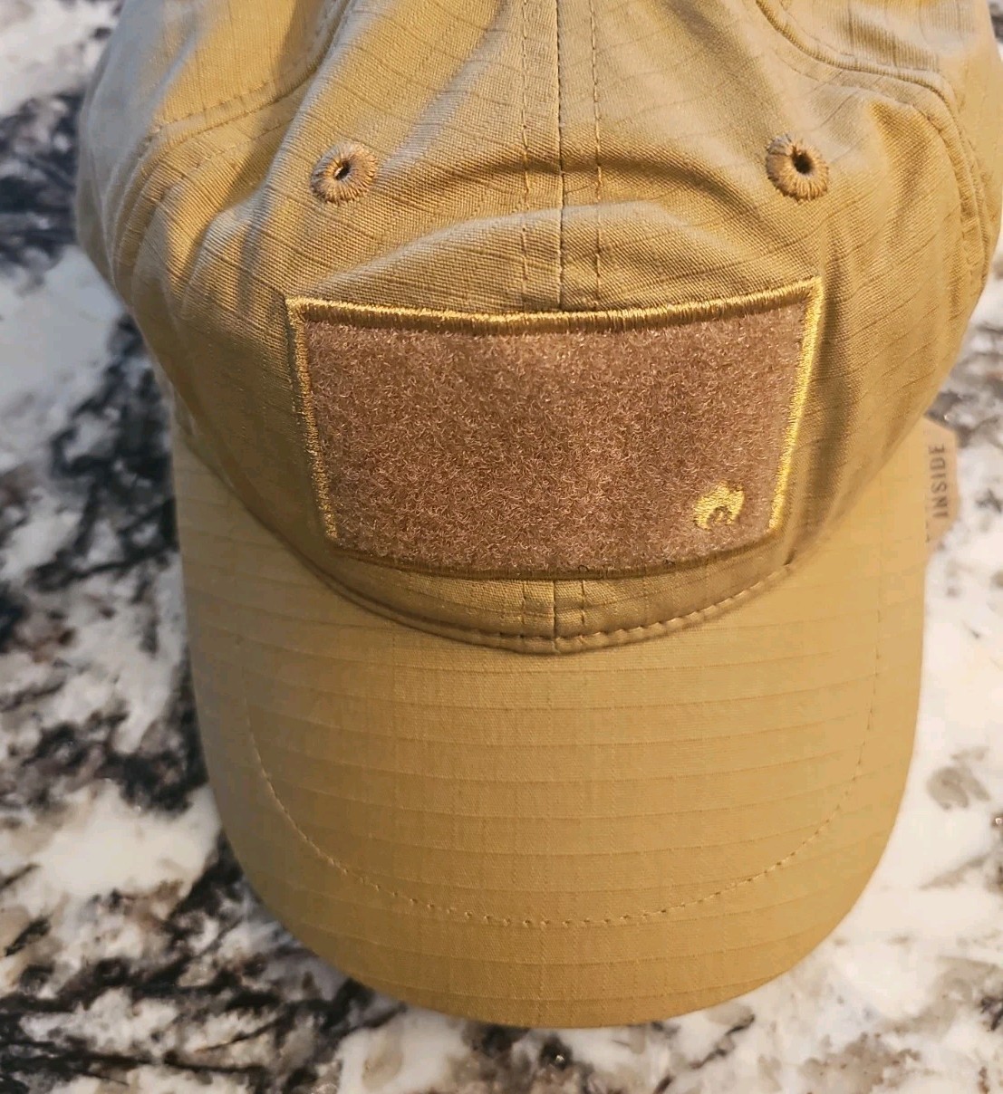 Wazoo Patch Cache Cap – 6 Secret Pocket Hat (Coyote Brown) Updated Version