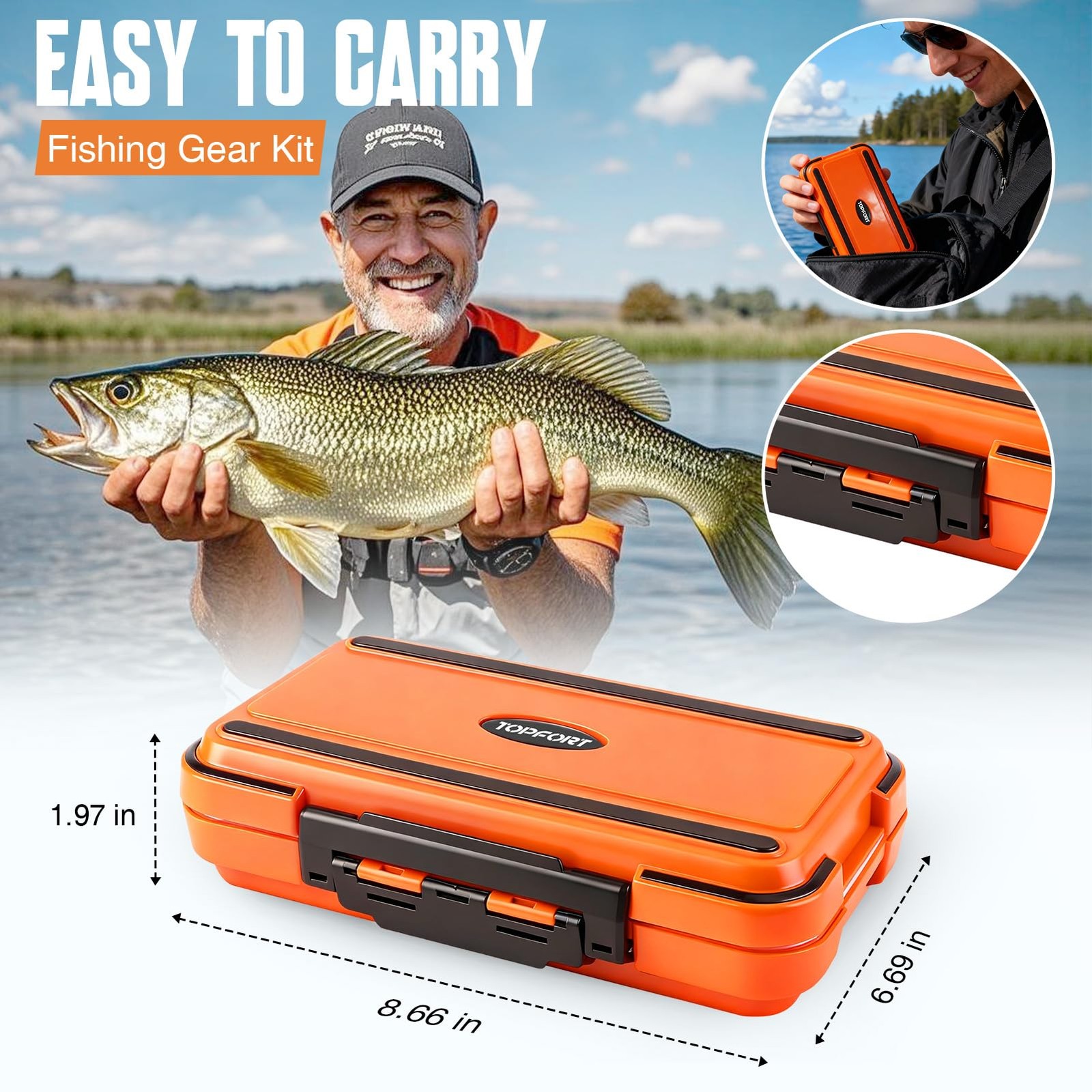 TOPFORT 187/343pcs Fishing Accessories Kit, 343pcs kit