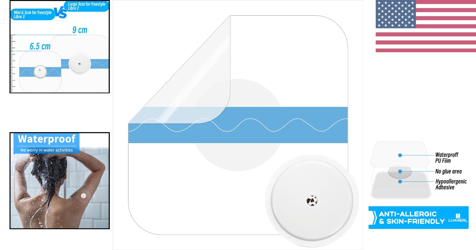Long-Lasting 100 PCS Waterproof Stickers for Freestyle Libre 2/3 – Easy Change!