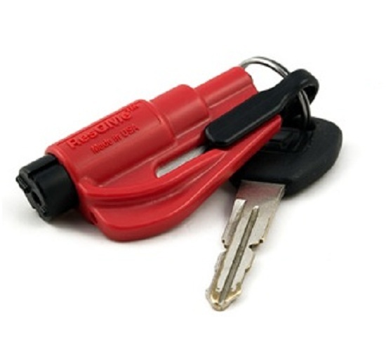 NEW Kroll Red RESQME Keychain Window Breaker Rescue Tool