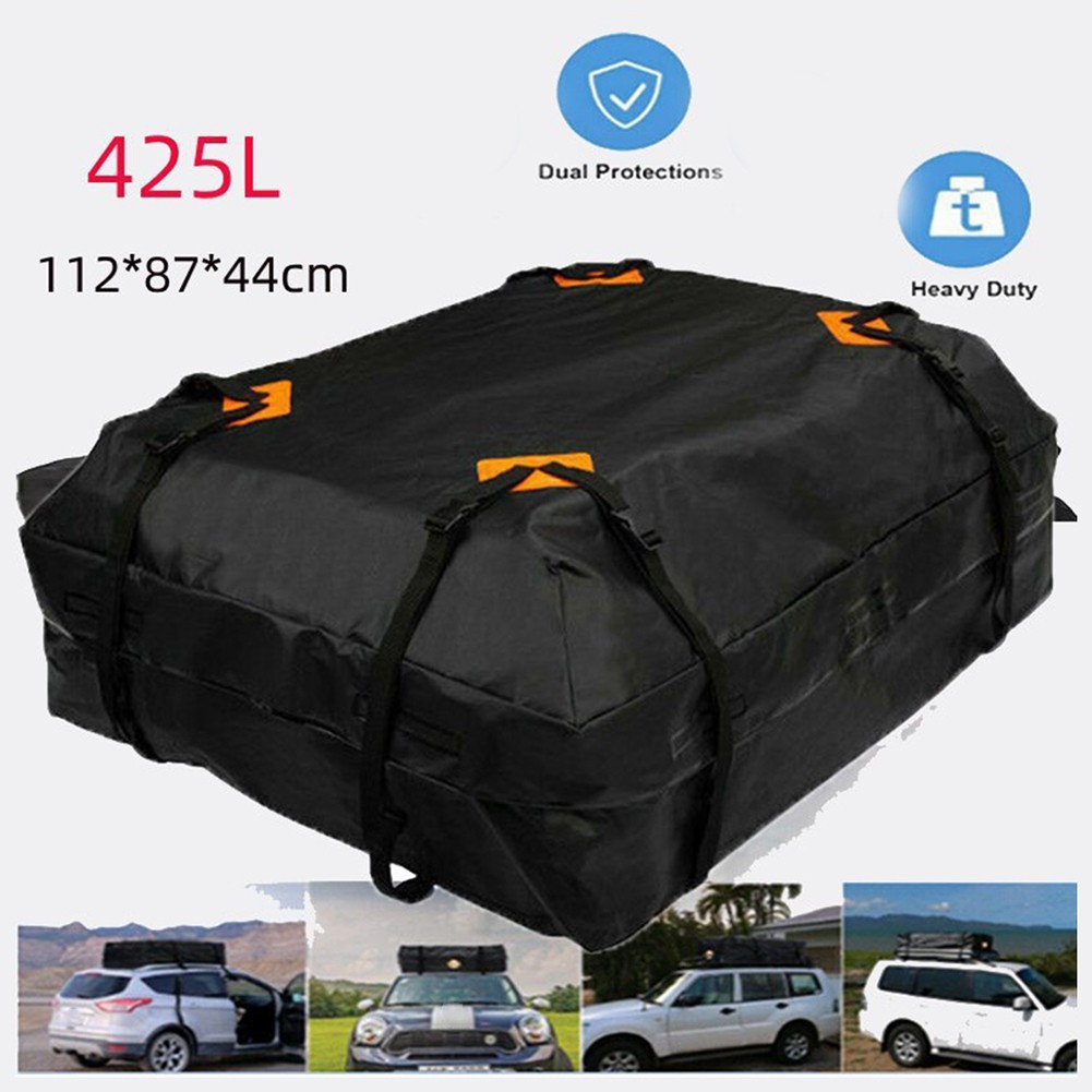 Sleek Design 600D Soft Shell Car Roof Bag with Secure Strap System for Safety