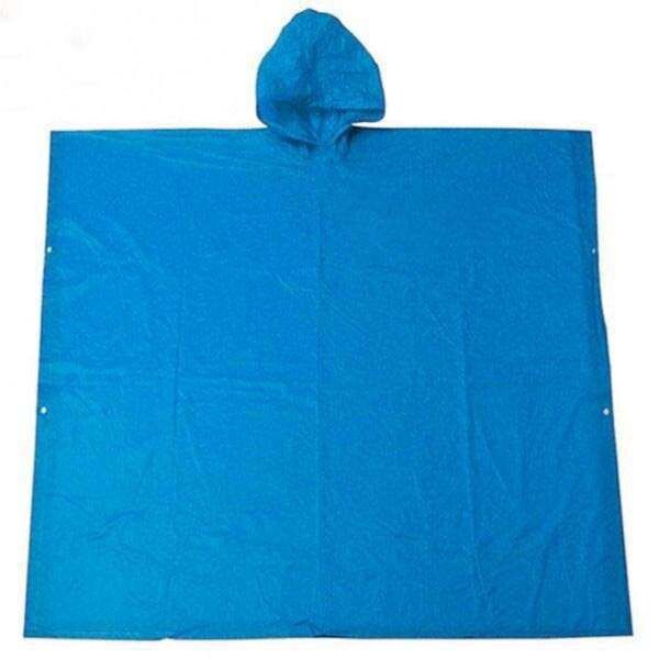 Emergency Hooded Poncho Rain Coat Waterproof CHOOSE Your Color Pink, Blue, Black