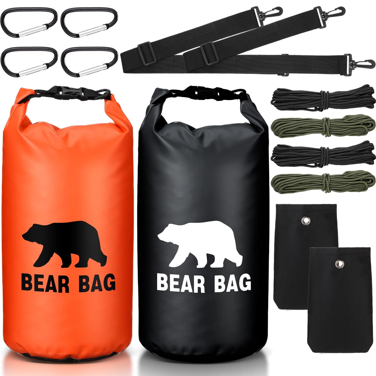 2 Sets Bear Food Bag for Camping Food Hanging System Includes 2 Waterproof Be…