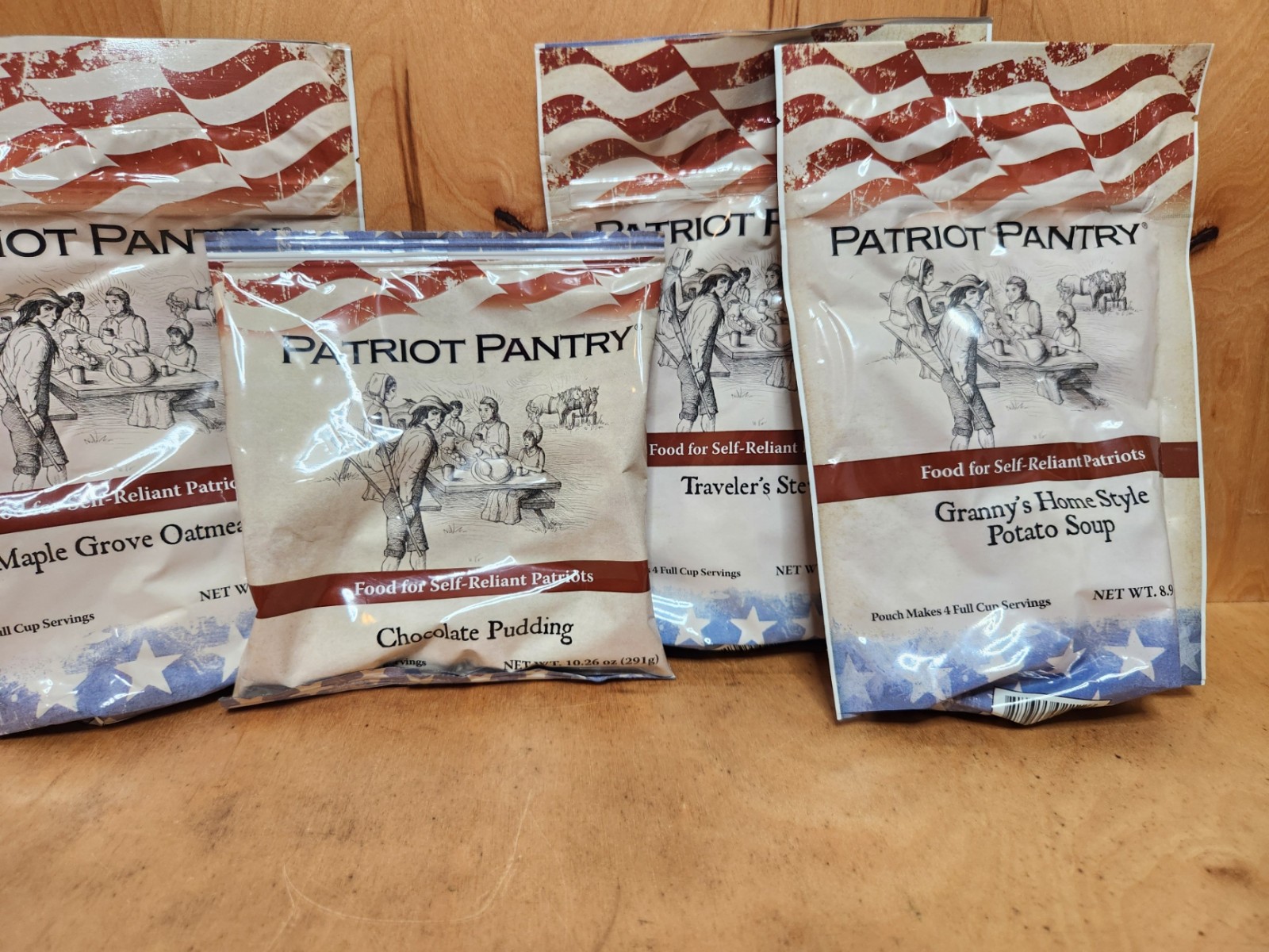 Set of 5 Patriot Pantry Emergency Food Stores