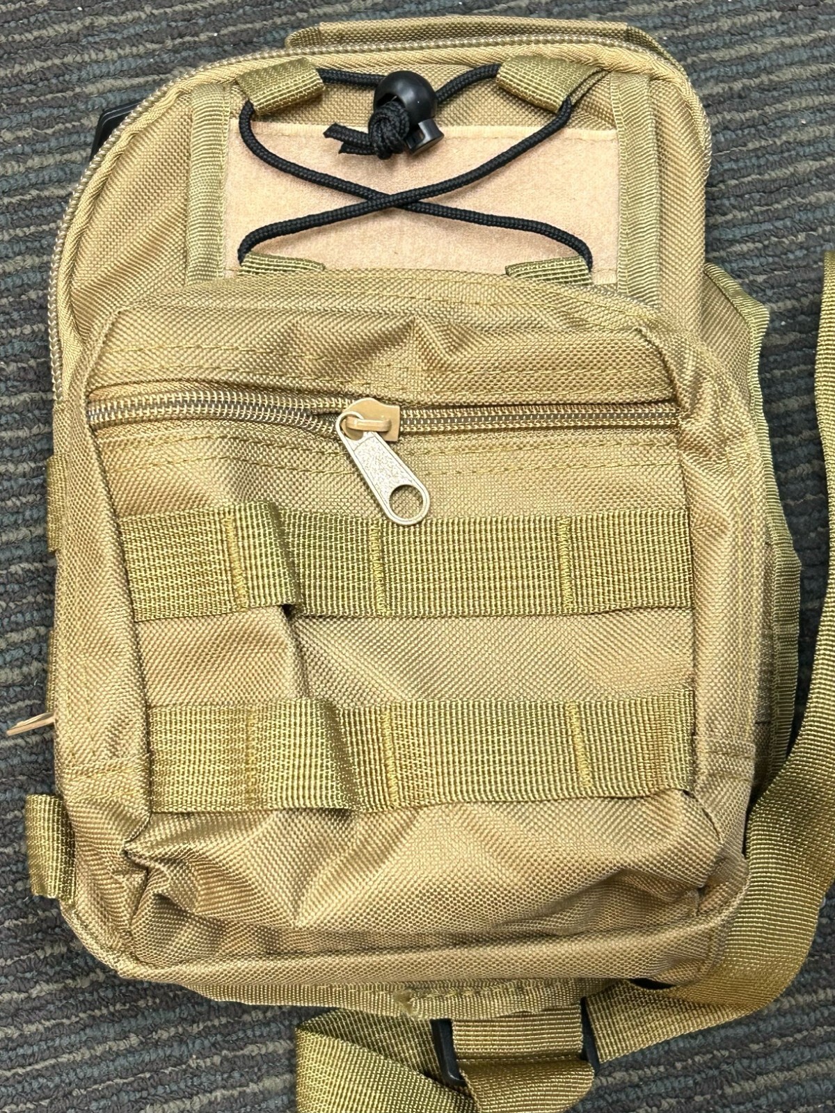 Shoulder Sling Bag Military Style Outdoor Compact Tan