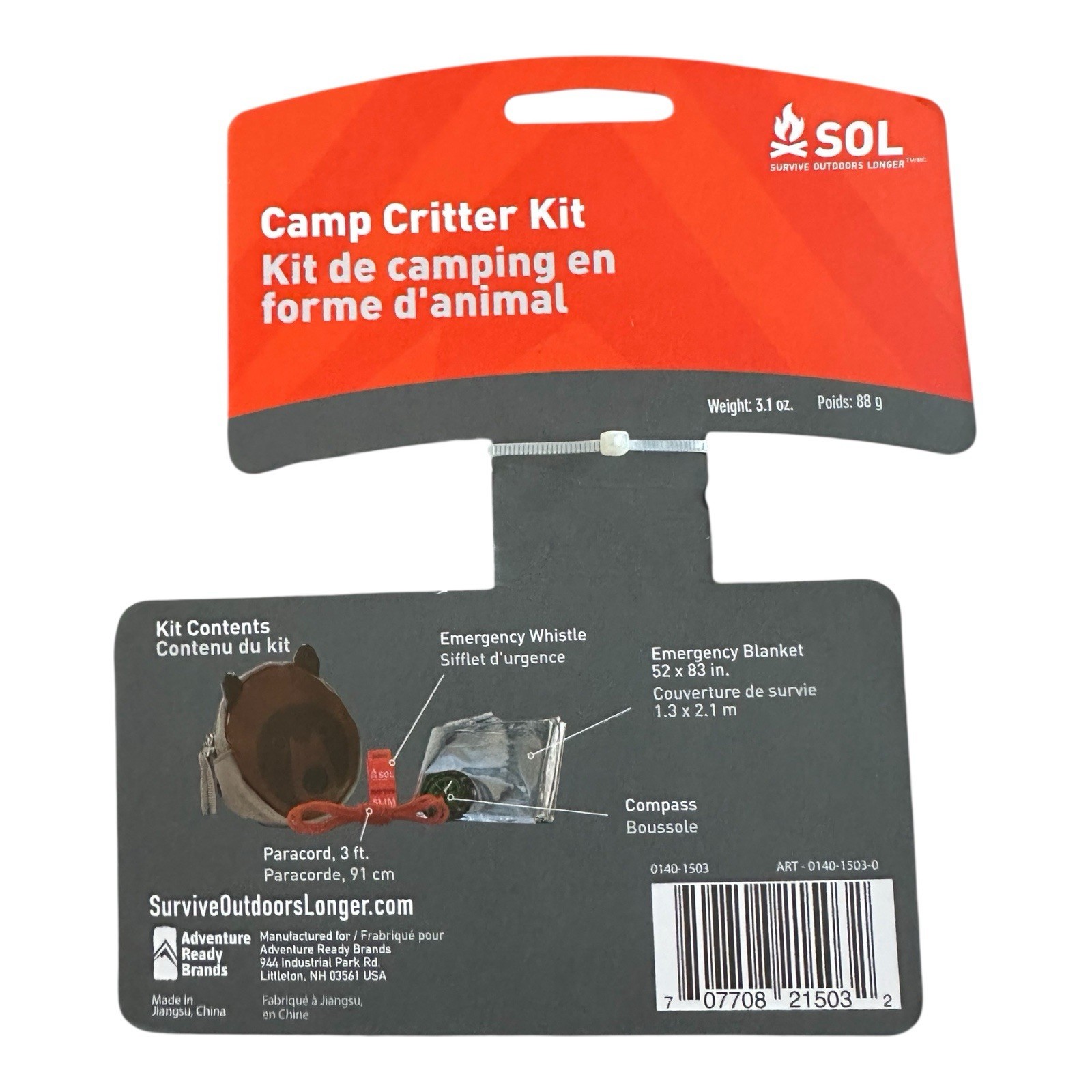 New Bear The Camp Critter Kit – Survival Essentials Gift Camping Scouting
