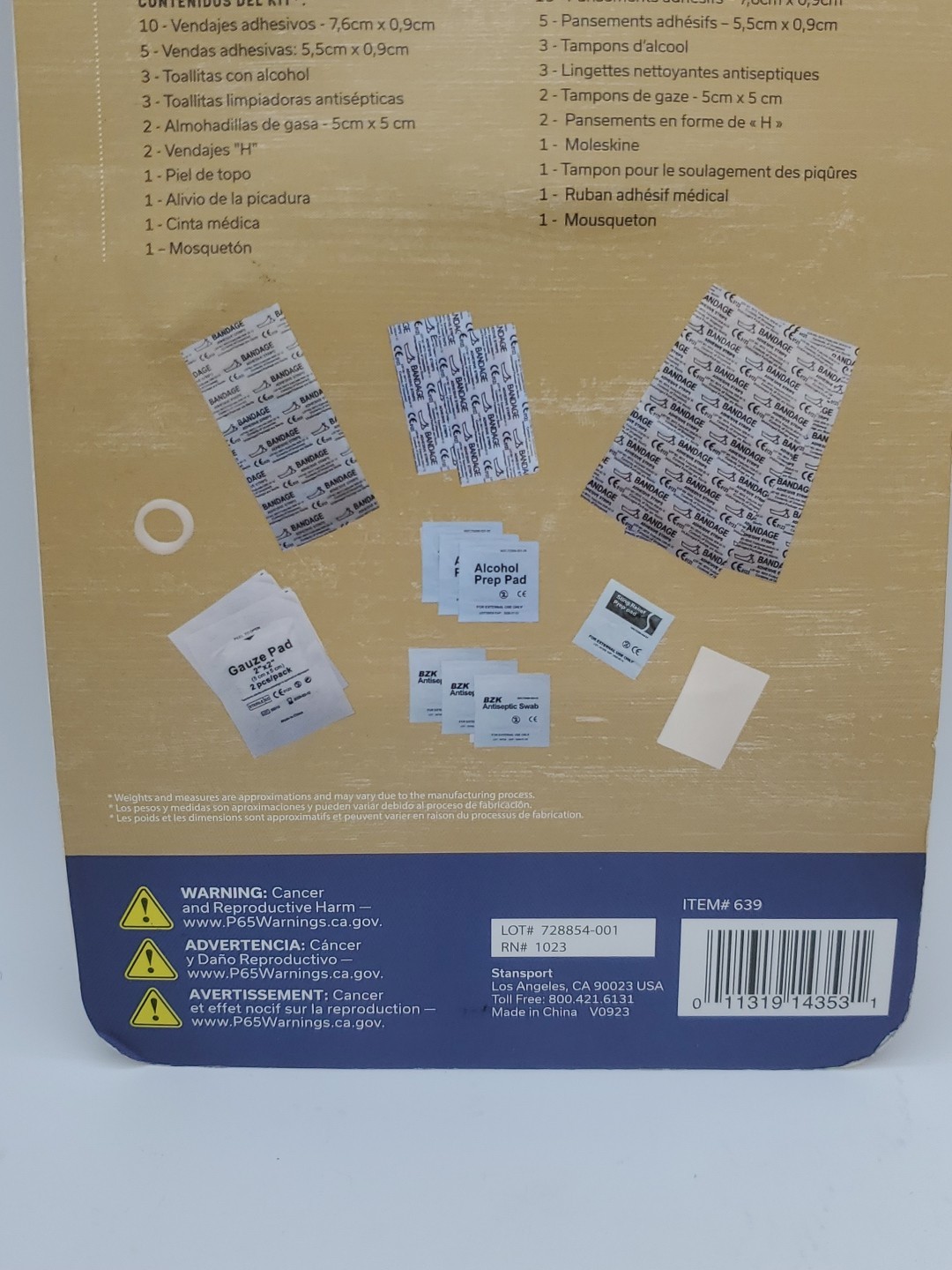 Stansport Water-Resistant Emergency First Aid Kit