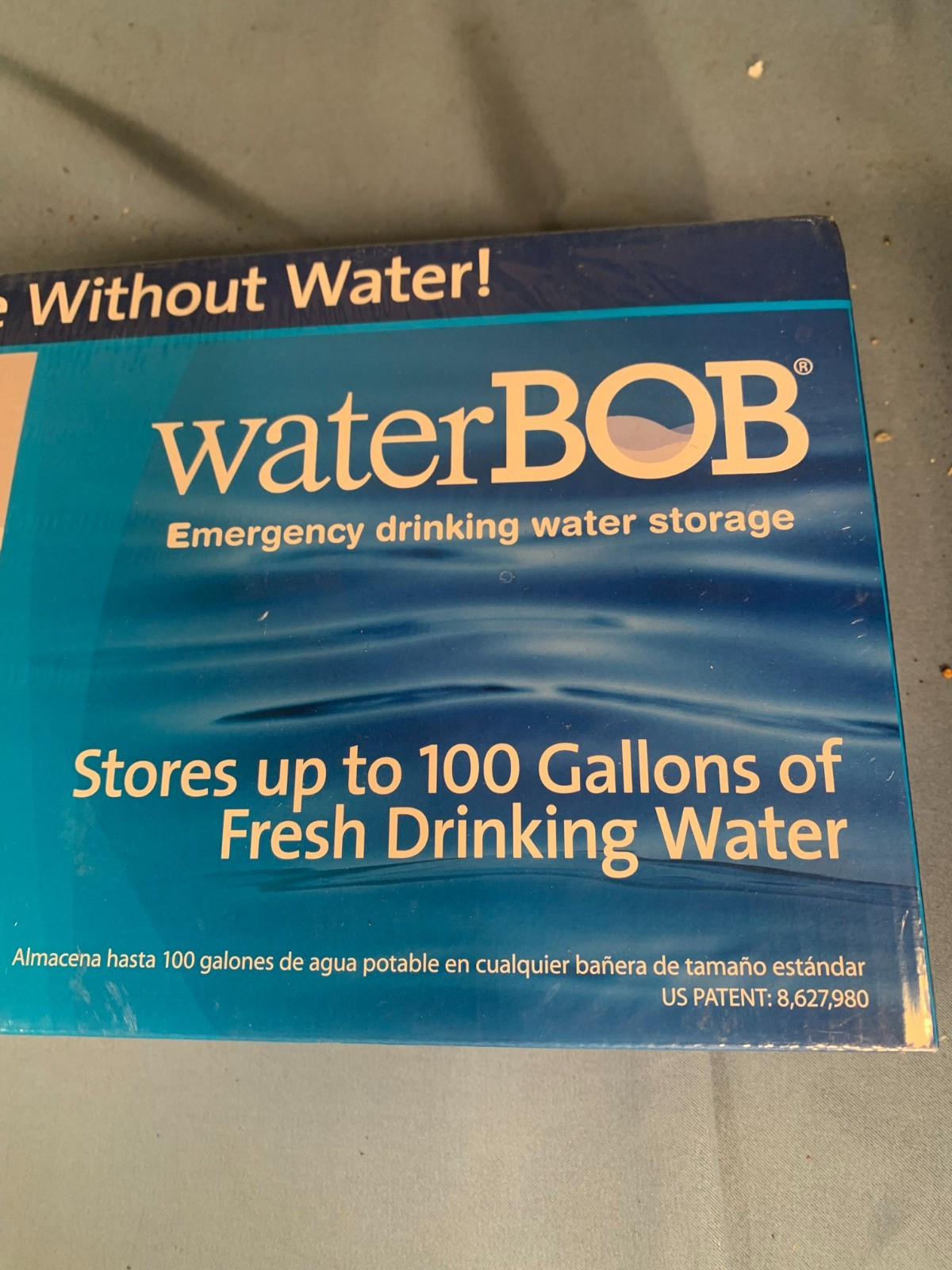 WaterBOB Bathtub Emergency Water Storage Container Drinking 100gal OPEN BOX NEW
