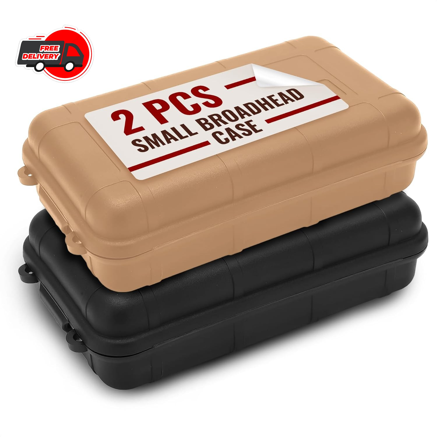 2 Pcs Small Hard Case with Foam – 4.92 x 2.95 Small Waterproof Box, Geocache …