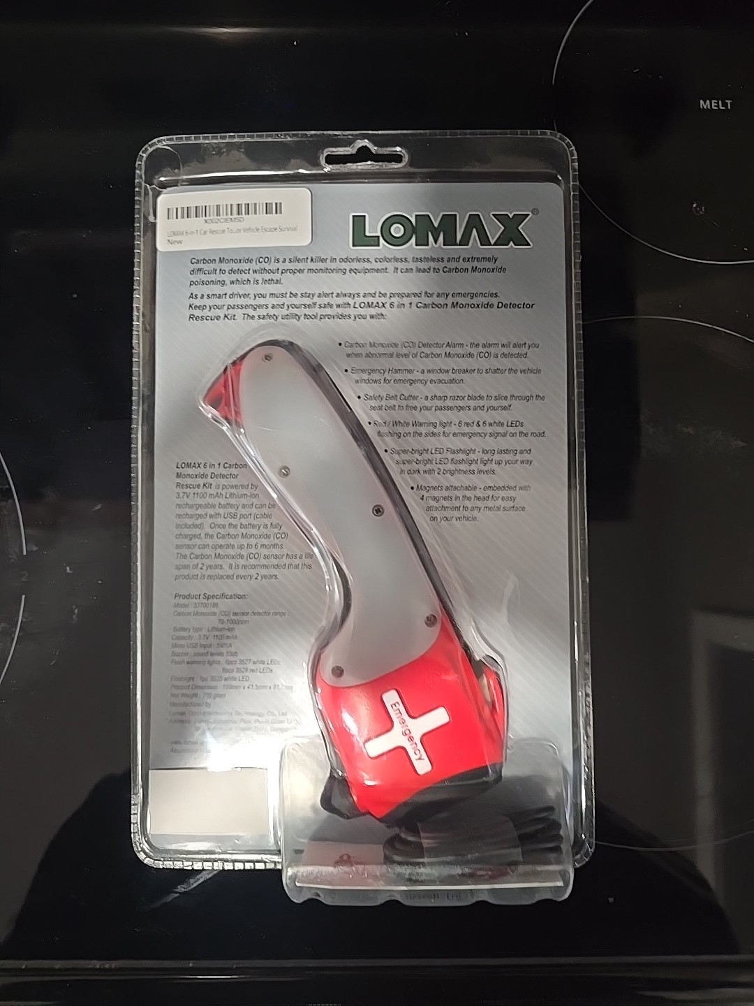 Lomax Canary Survival Gaurd carbon monoxide 6 in 1 rescue kit