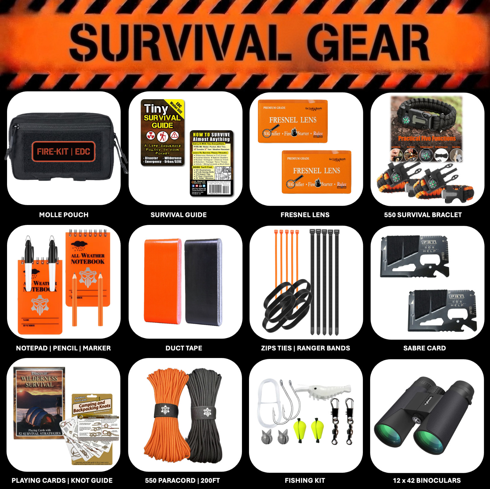 72+ Hour 4-Man Emergency / Survival Kit / Bug Out Bag / Tactical Backpack