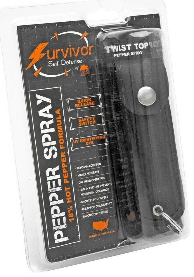 Survivor Pepper Spray Security Self Defense Safety Keychain Protection Police