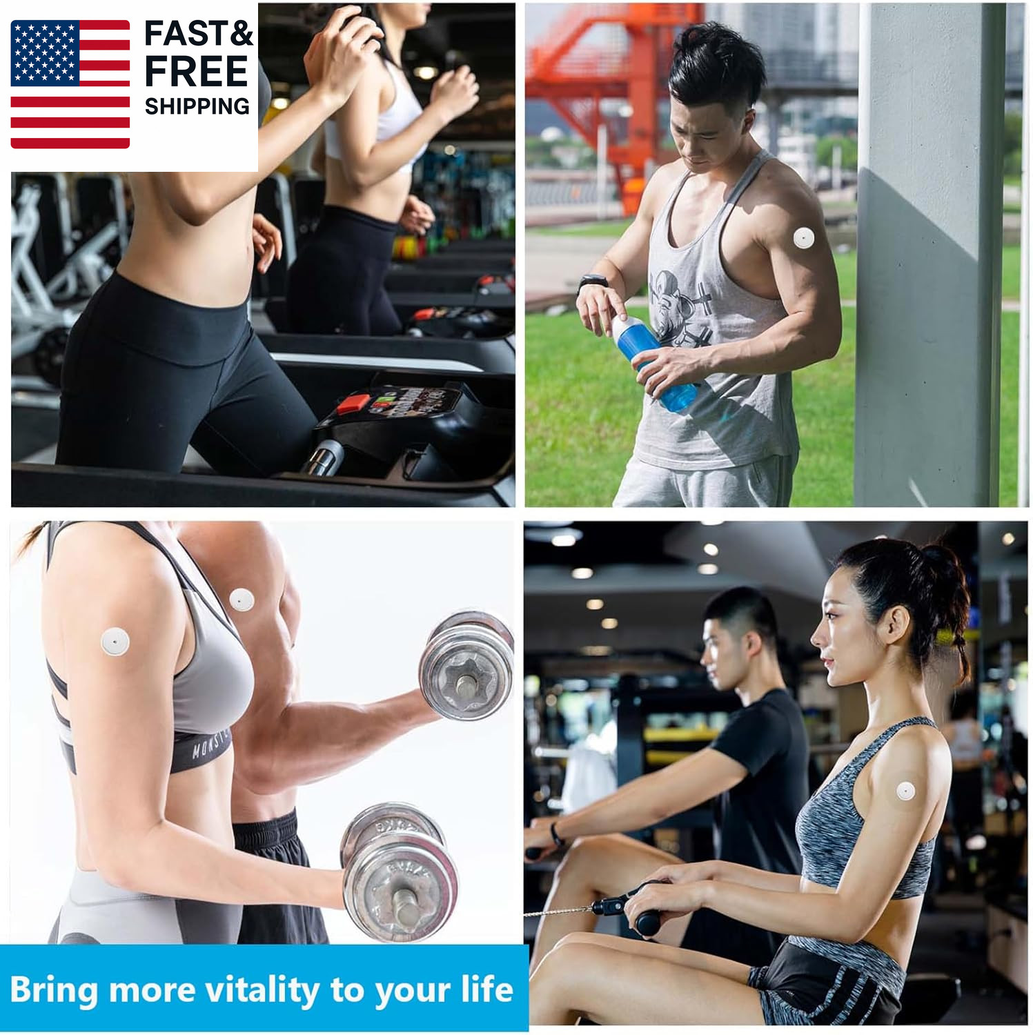 55 Pack Freestyle Adhesive Patches Sensor Covers for Libre 1/2/3, Waterproof & T