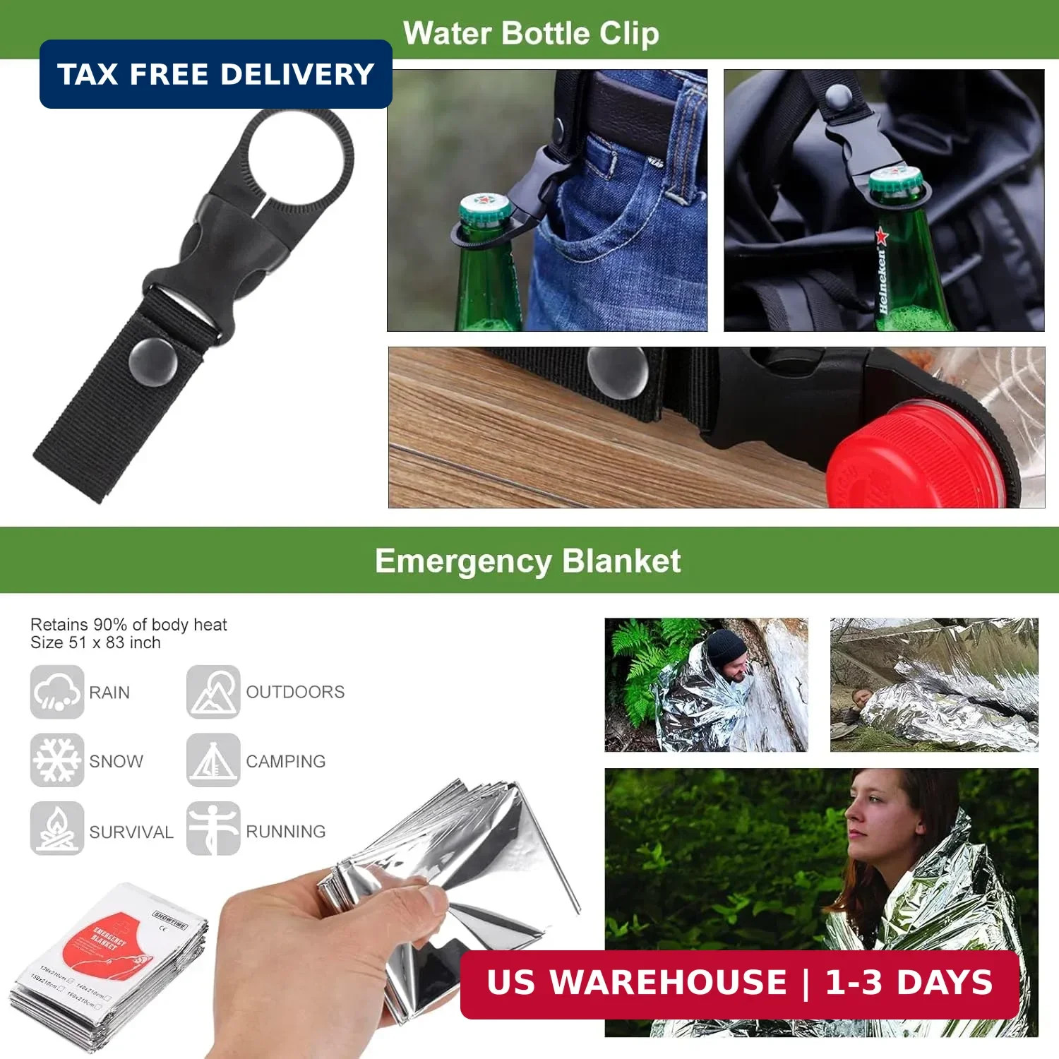 Survival kits 17 in 1, Emergency Survival Gear and Equipment, Cool Gadgets for M