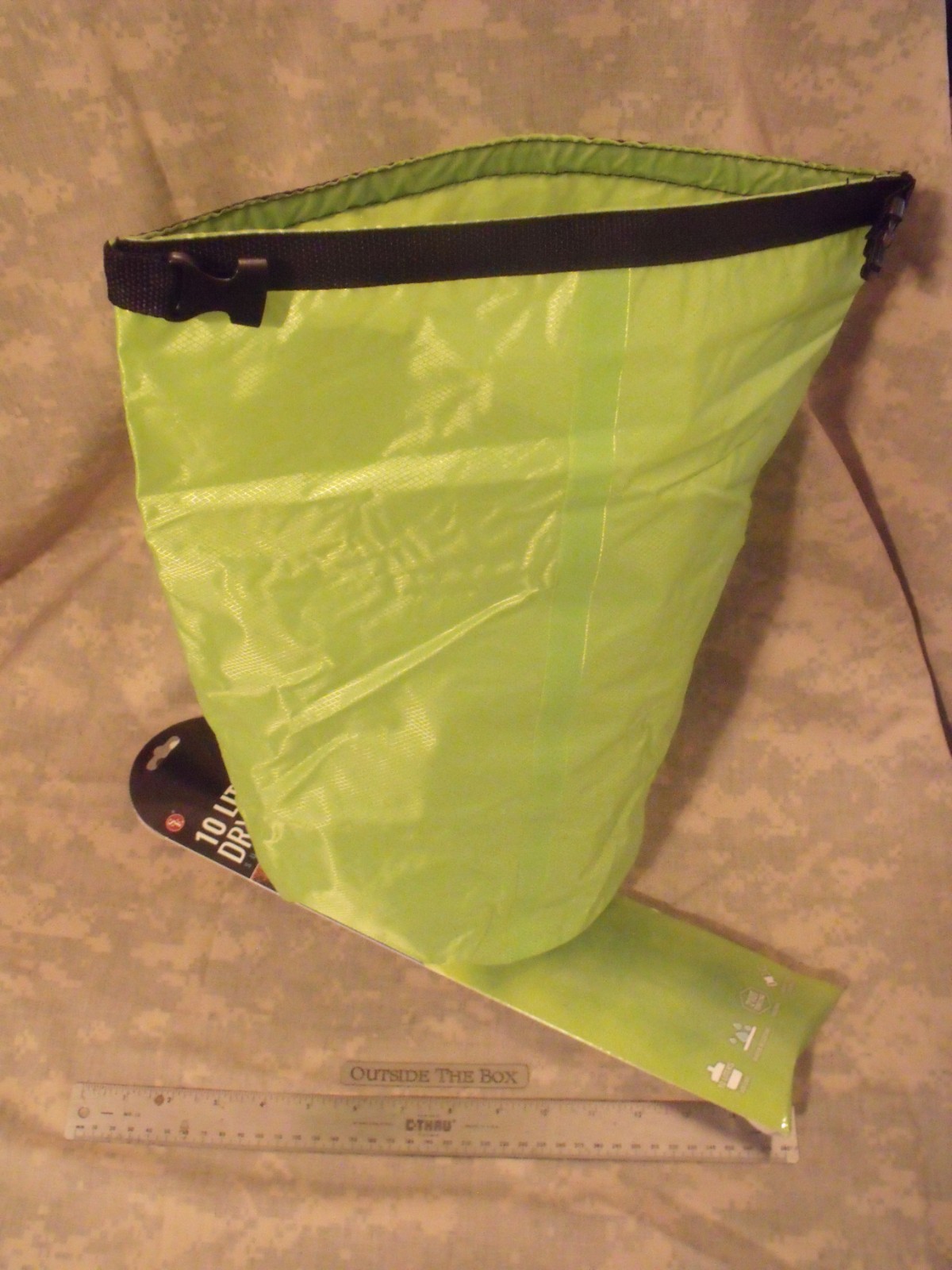 Emergency/Survival – 10L Dry Sack w/buckles, Green – SE Brand OD-DS2310L