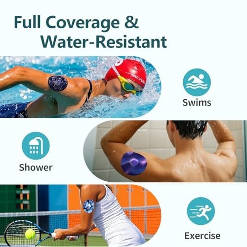 Waterproof Adhesive Patches for Libre 3 – Sensor Covers, Easy-Peel, Full Coverag