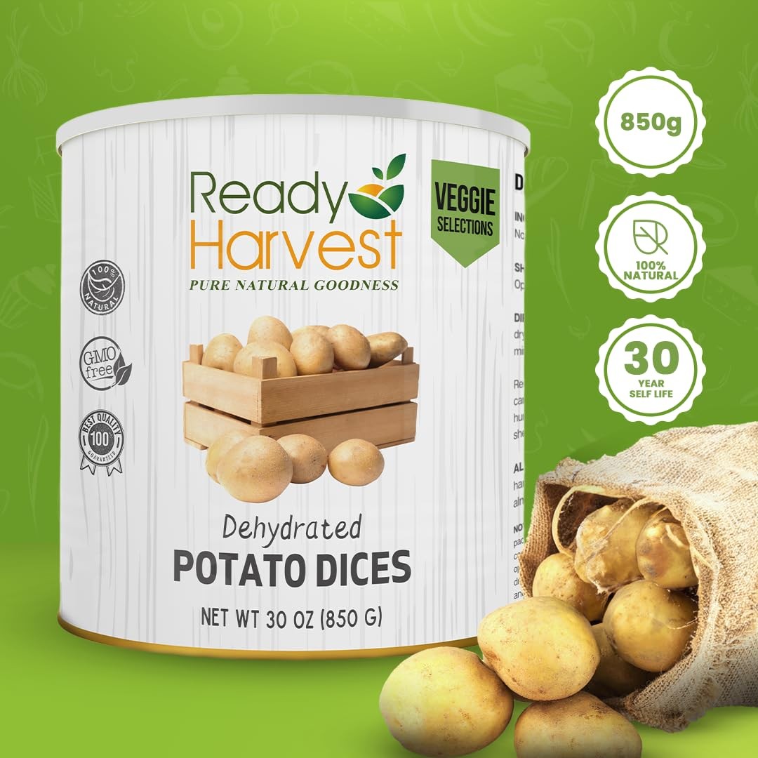 Ready Harvest Dehydrated Food – Potato Dices | Emergency | Dried 1 CAN