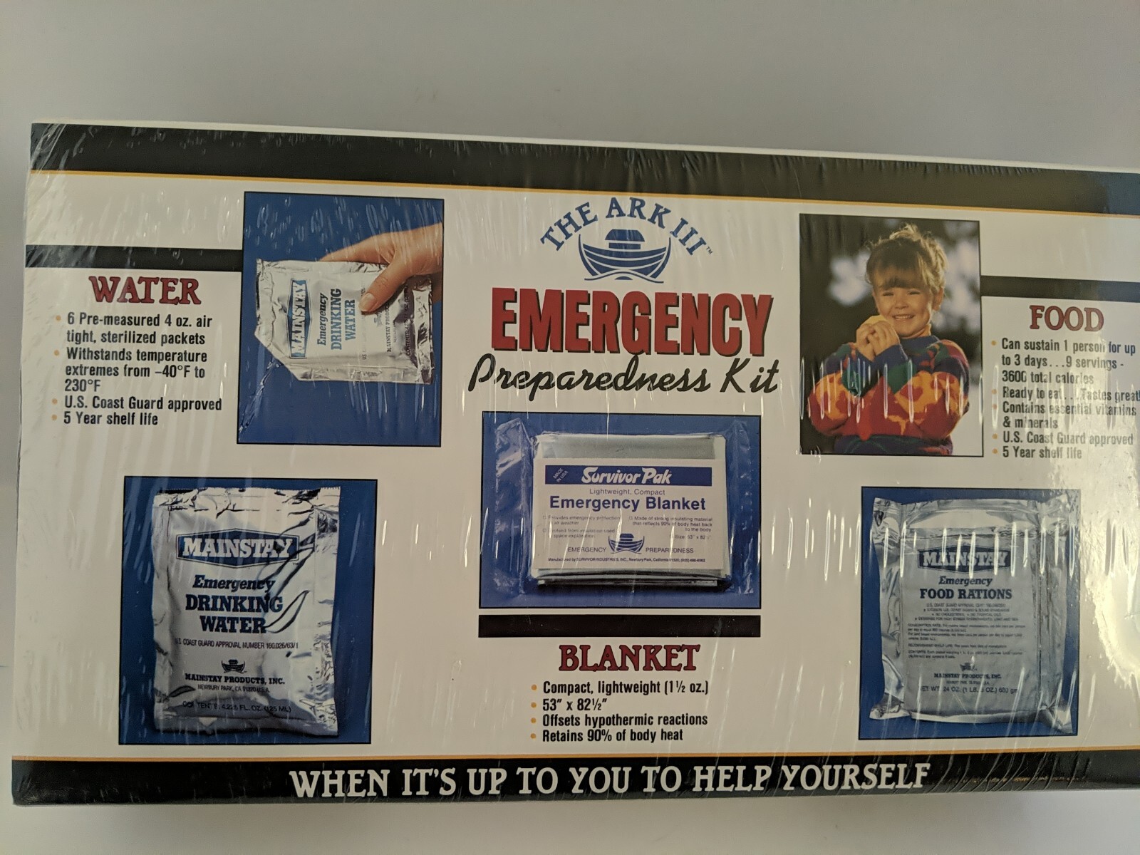 Emergency Preparedness The Ark III Food Water Survival Kit 1 Person 3 Day Sealed