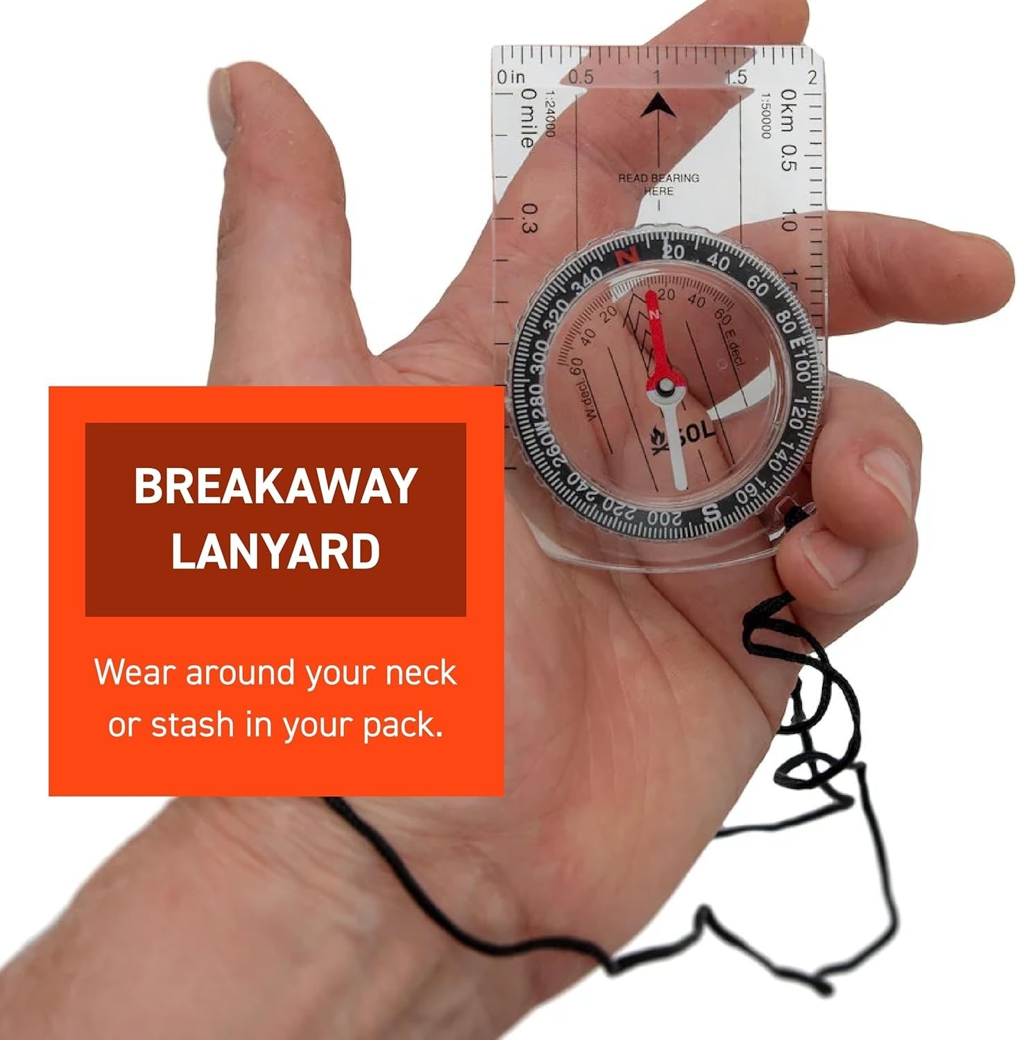 Map Compass Hiking Gear Survival Pack of 3)
