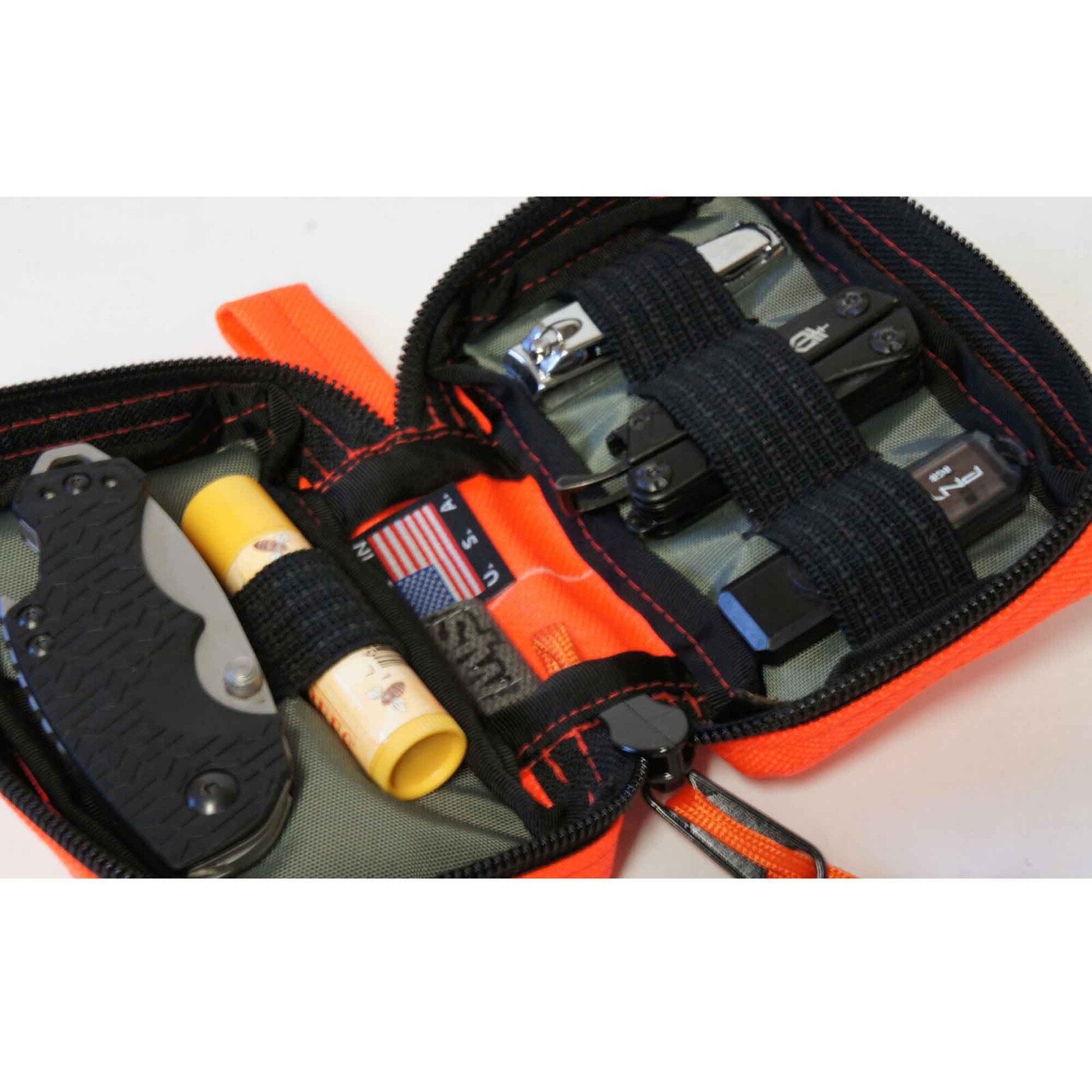 STW Mini Blaze Orange Cordura Nylon EDC Organizer Pouch
