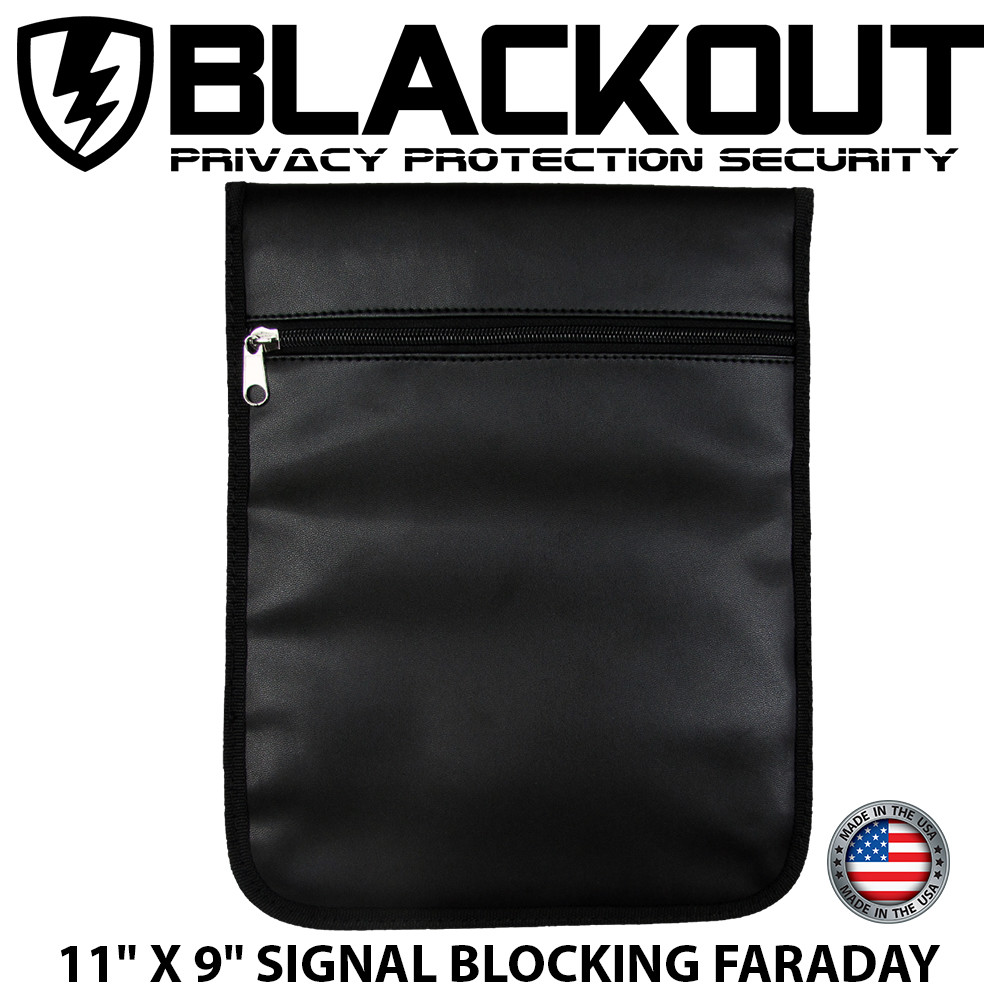 FARADAY CAGE EMP BAG RFID PRIVACY TABLET SIZE BLACKOUT 11″ X 9″
