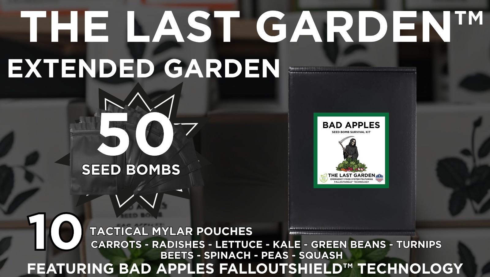 Bad Apples THE LAST GARDEN™ Emergency Survival Food Kit Seed Bombs Prepper Gift