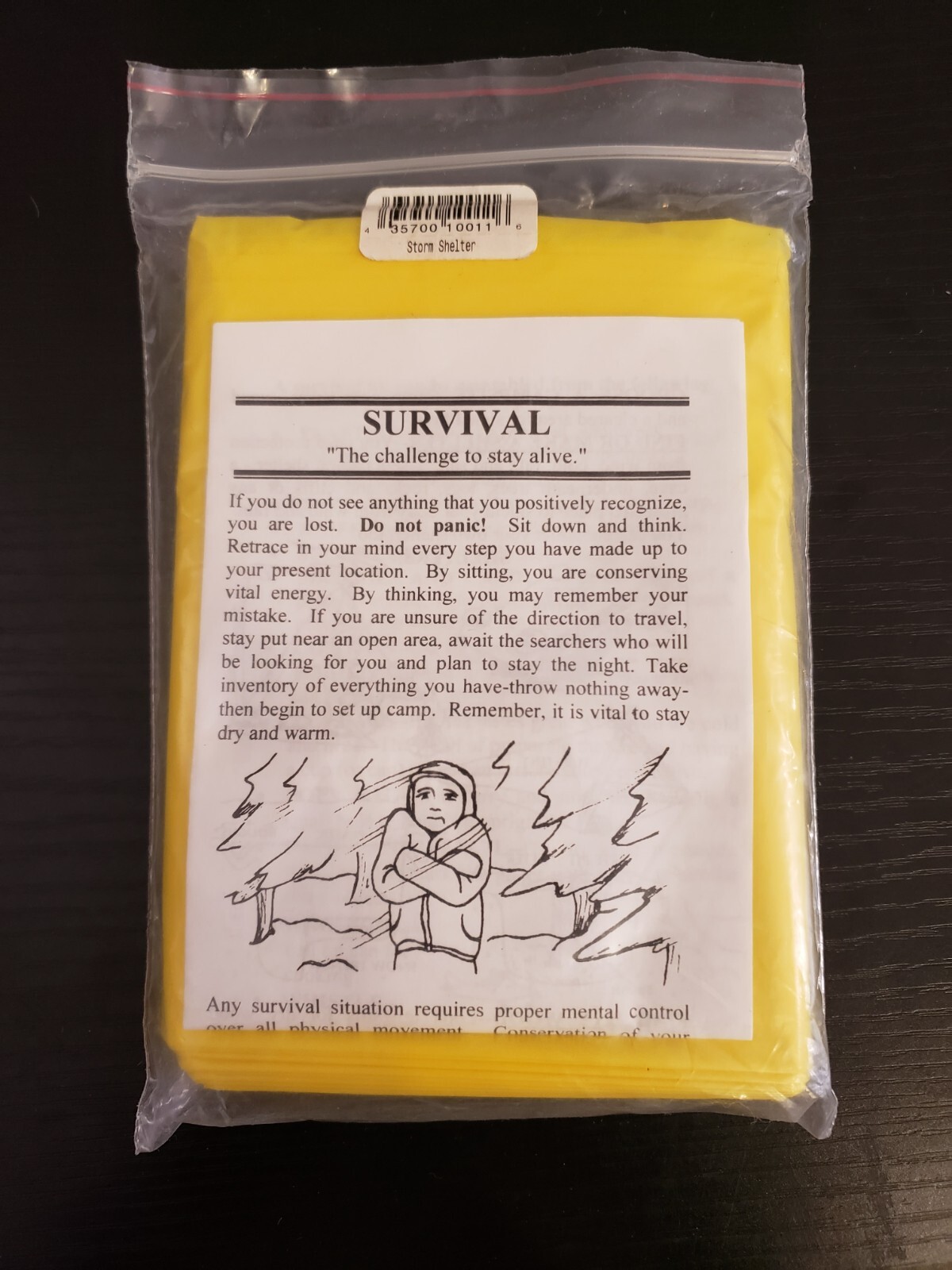 Survival Kit – Storm Shelter “Instant Pocket Tent” – KRB5B