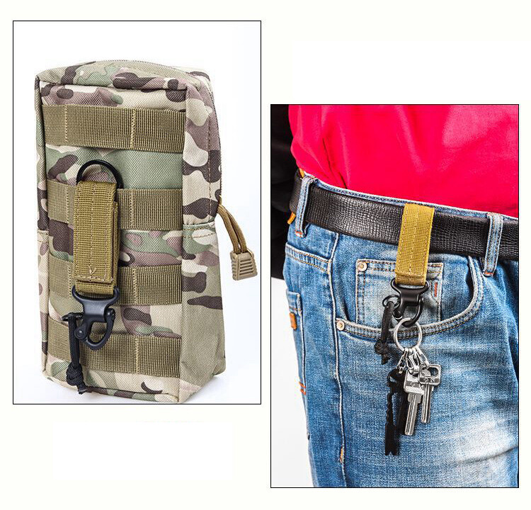 Outdoor Tactical Keychain Camping Equipment Backpack Buckle Survival Safe Tool