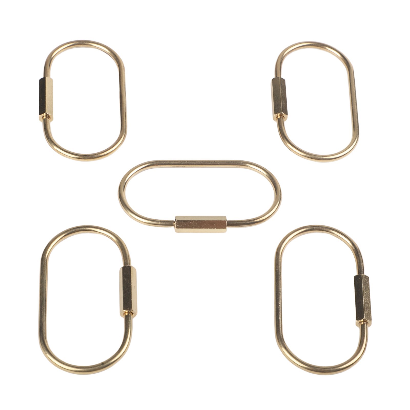 5pcs Brass Keychain Holder Clips for Car Keys and Handbags Outdoor Tool