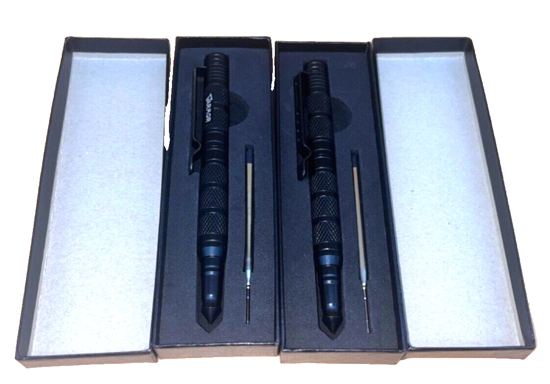 2 Pack Emergency Glass Breaker Survival Tactical Pen Of Aircraft Grade Aluminum