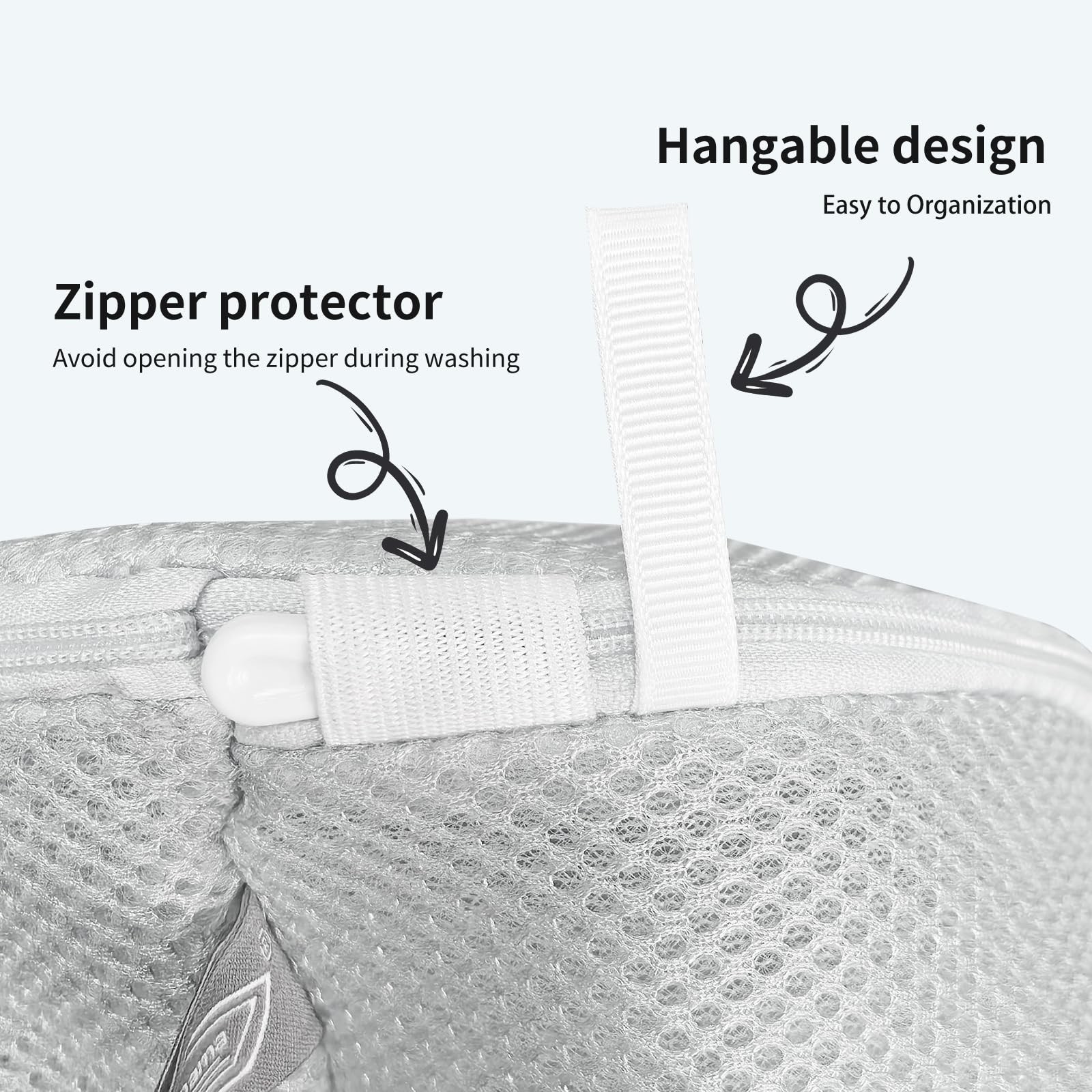 Kimmama Shoe Washing Machine Bag, Bag for 2XL(8x8x15″), Grey