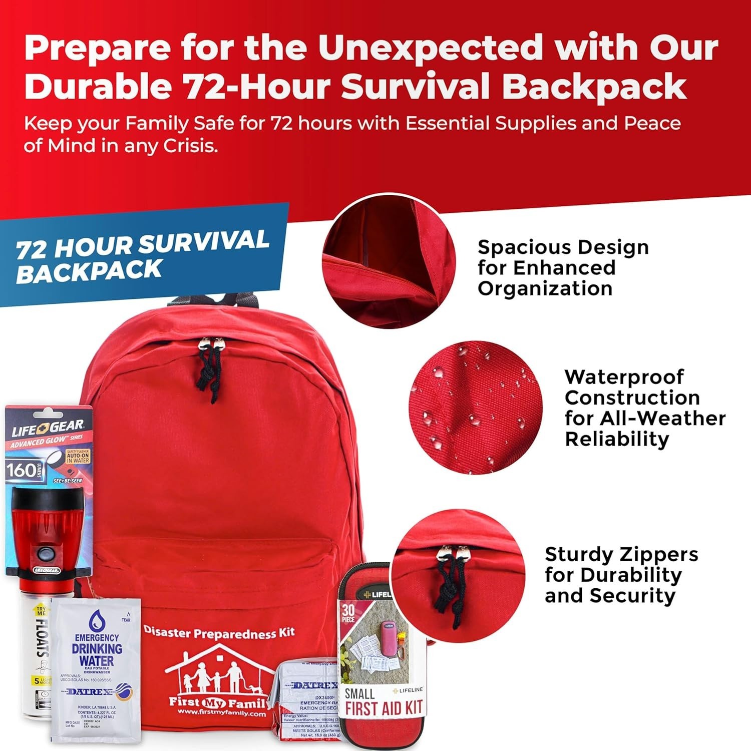 All-in-One Premium 1-Person Emergency Survival Kit 72-Hour Survival Gear