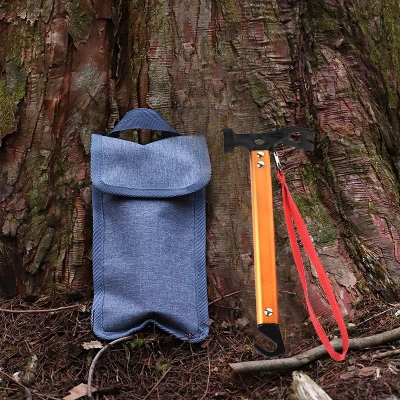Carbon Steel Aluminum Camping Hammer, 12″ Small Lightweight Orange