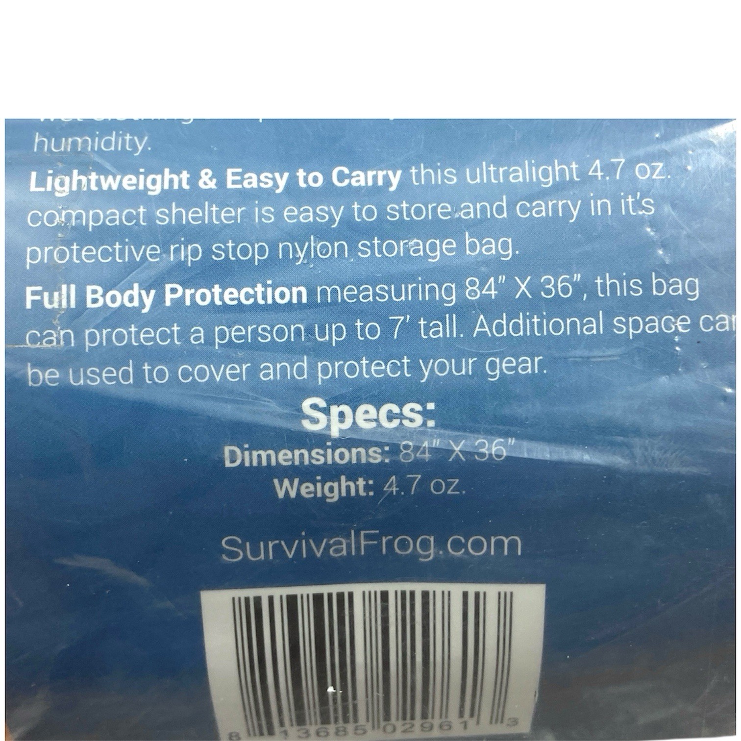 TACT Bivvy Emergency Survival Frog Sleeping Bag Ultralight Waterproof Orange