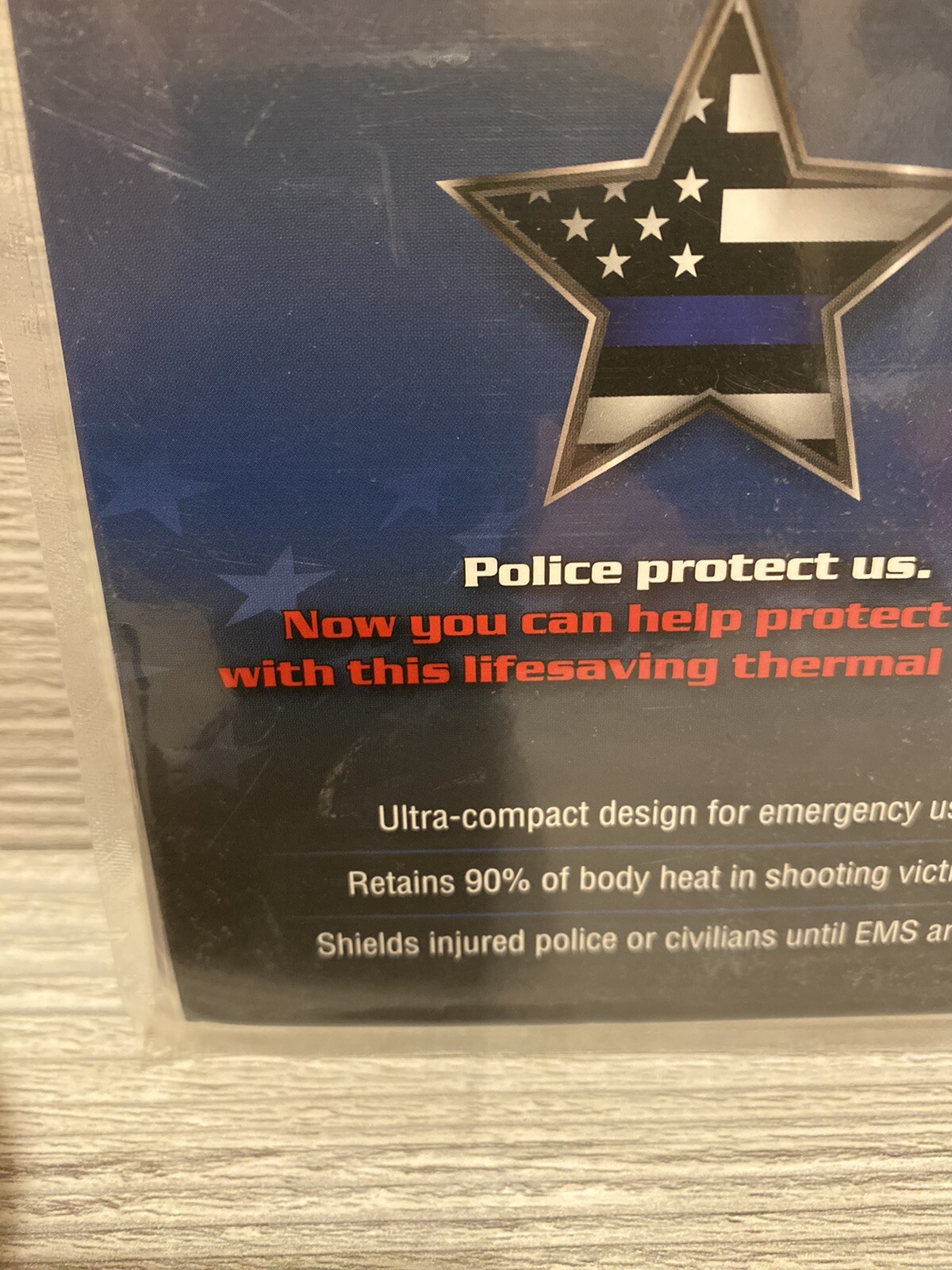 1 Survival Blanket Emergency First Responder, retains 90% body heat, Emergency