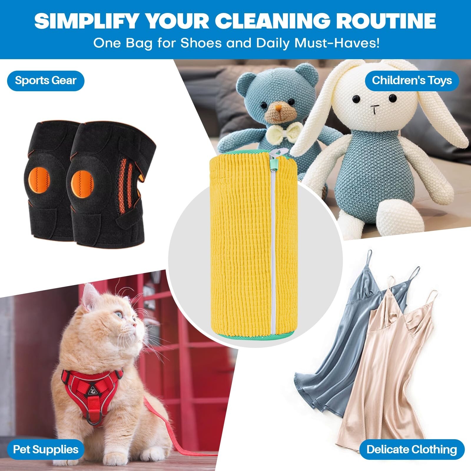 Shoe Washing Machine Bag: Laundry Shoe Bag for Washer and Dryer – 2pc Reusabl…
