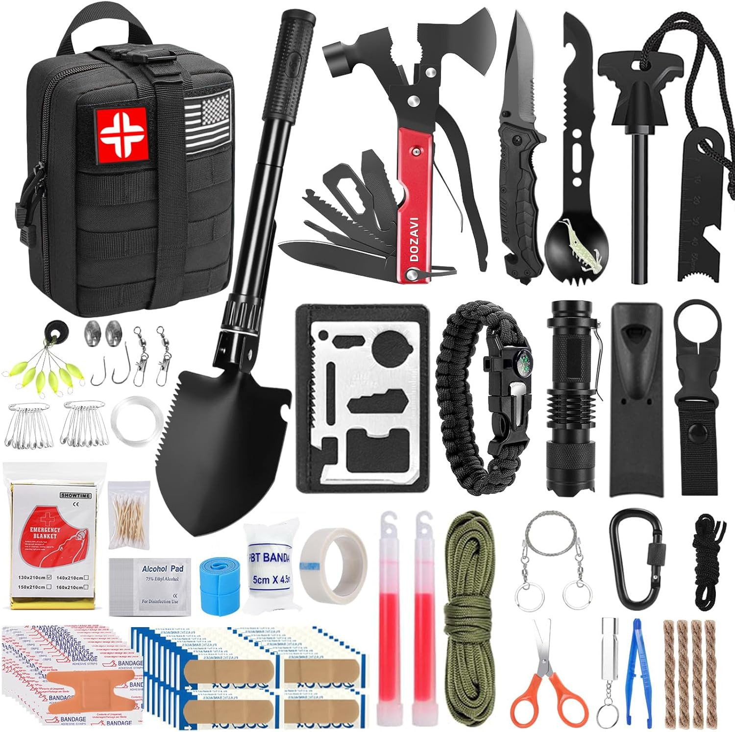 Survival Kits, 142 in 1 First Aid Kit, Emergency Kits, Survival Gear and Equipme