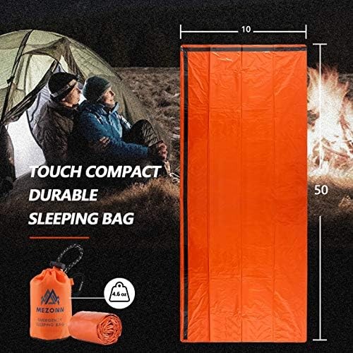 Emergency Gear Sleeping Bag Survival Bivy Space Blanket Outdoor Hiking Camping