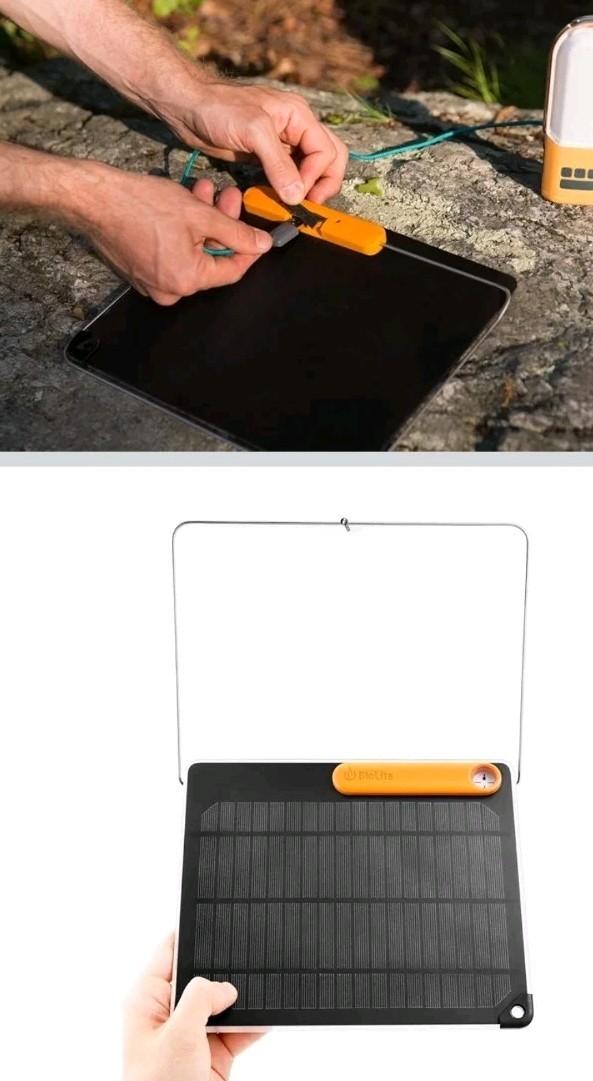 SET OF 2 BioLite SolarPanels 5 USB Charging Solar Panel Lightly Used Ultra Thin
