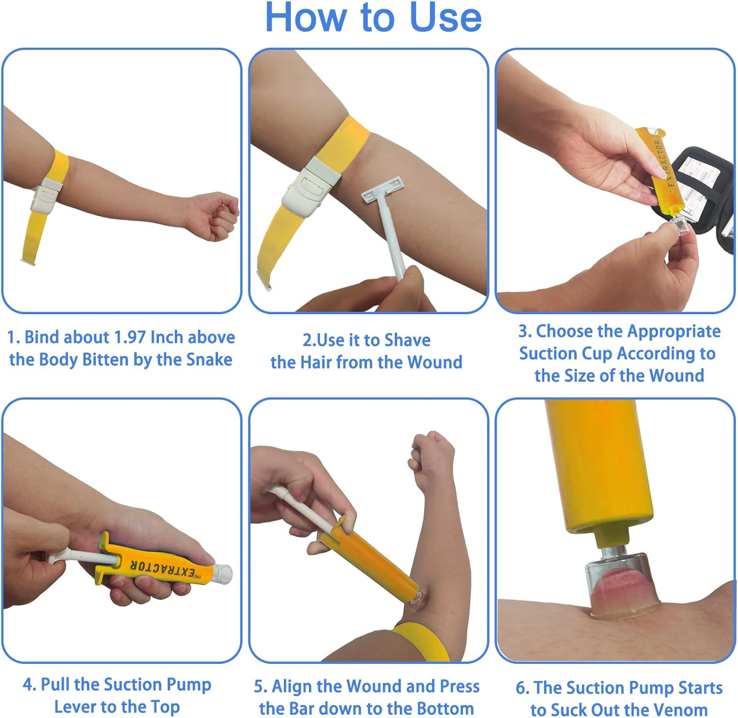 Snake Bite Kit for Humans,Rattlesnake Bite Kit,Bee Sting Kit, Venom Snake Bite K