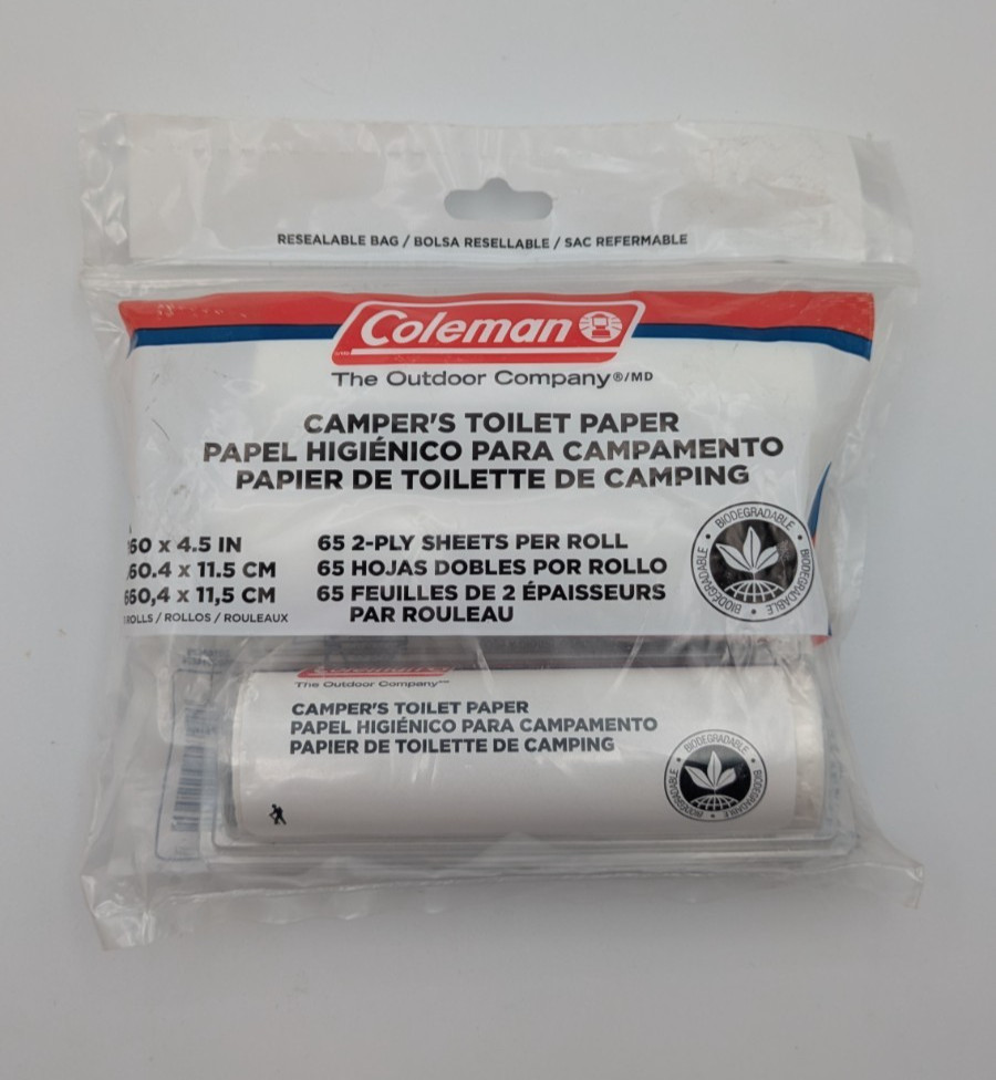 Coleman Campers Toilet Paper 65 2-ply Sheets Per Roll