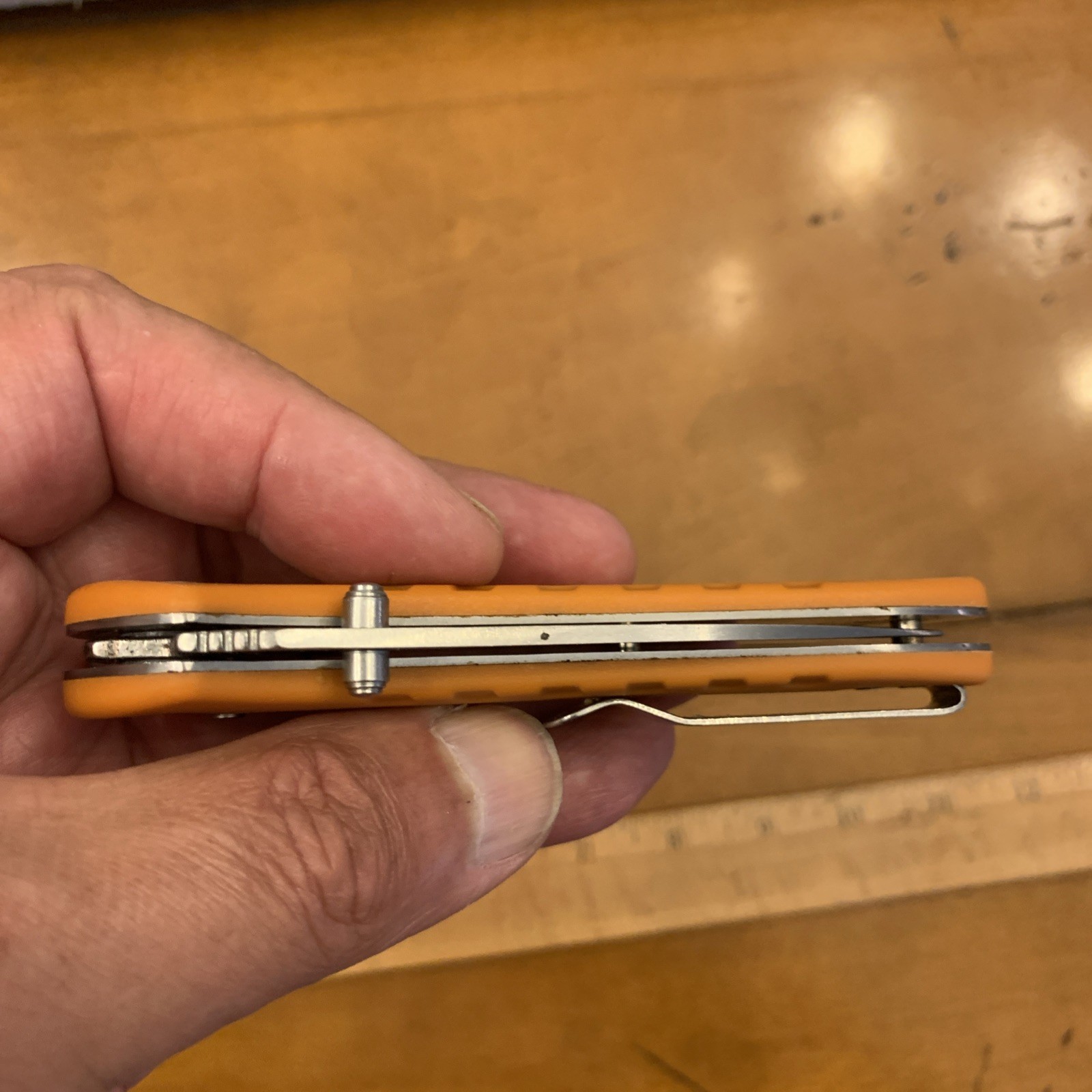 Camillus Titanium Cross Bar Folding Knife Hi Vis Orange