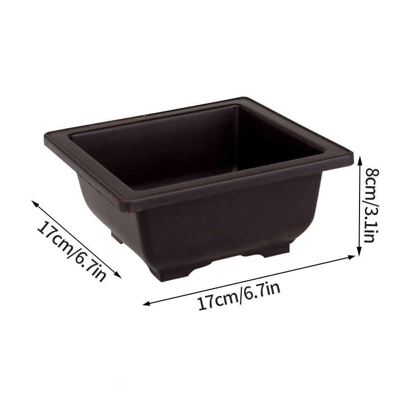 Rectangular Flowerpots Imitation Purple Clay Bonsai Pots Garden Landscape Succul