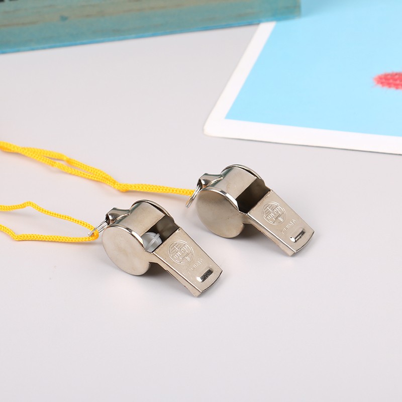 1/12Pcs Metal Whistle Referee Sport Stainless Steel Whistles Training Tools